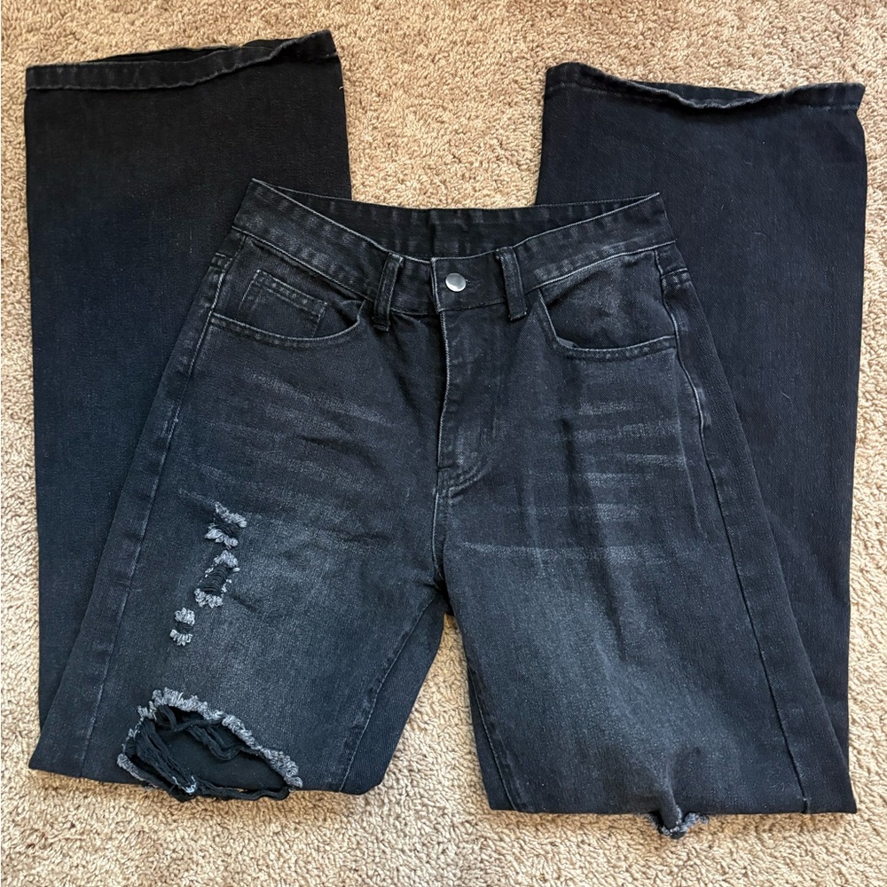 SHEIN Black Denim Jeans